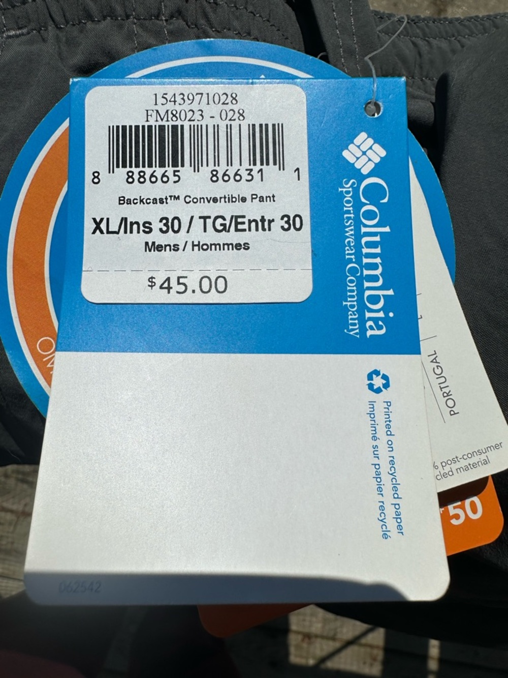 SOLD❗️ Columbia Backcast Convertible Pants with Omni-Shade - Picture 4 of 4
